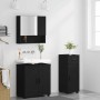 Juego de muebles de baño con cajón 3 pcs Negro 61 x 35 x 64 cm