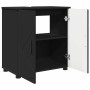 Juego de muebles de baño con cajón 3 pcs Negro 61 x 35 x 64 cm