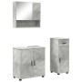 Juego de muebles de baño 3 pcs Gris hormigón 61 x 35 x 64 cm