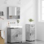 Juego de muebles de baño 3 pcs Gris hormigón 61 x 35 x 64 cm