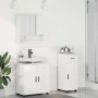 Juego de muebles de baño 3 pcs Blanco brillante 61 x 35 x 64 cm