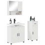 Juego de muebles de baño 3 pcs Blanco brillante 61 x 35 x 64 cm