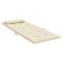 Cojines de silla respaldo alto 4 uds tela Oxford color crema