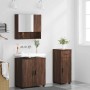 Juego de muebles de baño 3 pcs Marrón roble 61 x 35 x 64 cm
