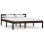 Estructura cama sin colchón madera pino marrón oscuro 140x200cm