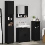 Juego de muebles de baño con puerta 4 pcs Negro 61 x 35 x 64 cm