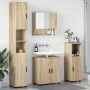 Juego de muebles de baño 4 pcs Roble Sonoma 61 x 35 x 64 cm