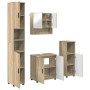 Juego de muebles de baño 4 pcs Roble Sonoma 61 x 35 x 64 cm