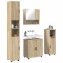 Juego de muebles de baño 4 pcs Roble Sonoma 61 x 35 x 64 cm