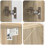 Juego de muebles de baño 4 pcs Roble Sonoma 61 x 35 x 64 cm