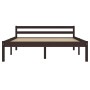 Estructura cama sin colchón madera pino marrón oscuro 140x200cm