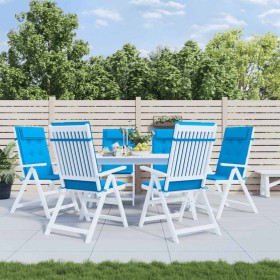 Cojines de silla con respaldo alto 6 uds tela Oxford azul claro Cojines de silla con respaldo alto 6 uds tela Oxford azul claro