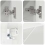Juego de muebles de baño 4 pcs Blanco brillante 61 x 35 x 64 cm