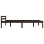 Estructura cama sin colchón madera pino marrón oscuro 140x200cm