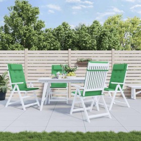 Cojines de silla con respaldo alto 4 uds tela Oxford verde Cojines de silla con respaldo alto 4 uds tela Oxford verde