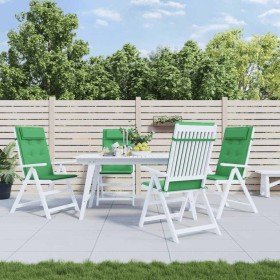 Cojines de silla con respaldo alto 4 uds tela Oxford verde Cojines de silla con respaldo alto 4 uds tela Oxford verde