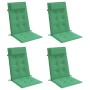 Cojines de silla con respaldo alto 4 uds tela Oxford verde