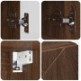 Juego de muebles de baño 4 pcs Marrón roble 61 x 35 x 64 cm