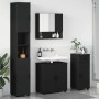 Juego de muebles de baño con cajón 4 pcs Negro 61 x 35 x 64 cm