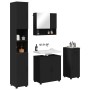 Juego de muebles de baño con cajón 4 pcs Negro 61 x 35 x 64 cm
