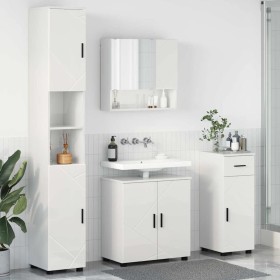 Juego de muebles de baño 4 pcs Blanco brillante 61 x 35 x 64 cm