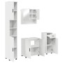 Juego de muebles de baño 4 pcs Blanco brillante 61 x 35 x 64 cm