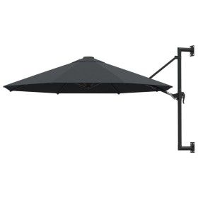 Wandschirm mit Metallstange 300 cm Anthrazit von vidaXL, Sonnenschirme - Ref: Foro24-44865, Preis: 96,76 €, Rabatt: %