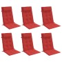 Cojines de silla con respaldo alto 6 uds tela Oxford rojo