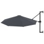 Sombrilla de pared con barra de metal 300 cm antracita de vidaXL, Sombrillas - Ref: Foro24-44865, Precio: 84,75 €, Descuento: %