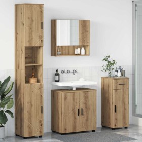 Juego de muebles de baño 4 pcs Roble artisan 61 x 35 x 64 cm