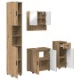 Juego de muebles de baño 4 pcs Roble artisan 61 x 35 x 64 cm