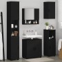 Juego de muebles de baño con puerta 5 pcs Negro 61 x 35 x 64 cm