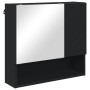 Juego de muebles de baño con puerta 5 pcs Negro 61 x 35 x 64 cm