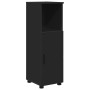 Juego de muebles de baño con puerta 5 pcs Negro 61 x 35 x 64 cm