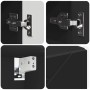 Juego de muebles de baño con puerta 5 pcs Negro 61 x 35 x 64 cm