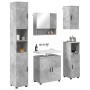 Juego de muebles de baño 5 pcs Gris hormigón 61 x 35 x 64 cm