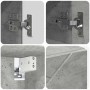 Juego de muebles de baño 5 pcs Gris hormigón 61 x 35 x 64 cm