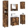 Juego de muebles de baño 5 pcs Roble ahumado 61 x 35 x 64 cm