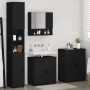 Juego de muebles de baño con puerta 4 pcs Negro 61 x 35 x 64 cm