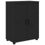 Juego de muebles de baño con puerta 4 pcs Negro 61 x 35 x 64 cm