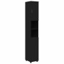 Juego de muebles de baño con puerta 4 pcs Negro 61 x 35 x 64 cm