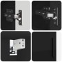 Juego de muebles de baño con puerta 4 pcs Negro 61 x 35 x 64 cm