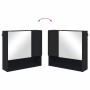 Juego de muebles de baño con puerta 4 pcs Negro 61 x 35 x 64 cm