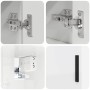 Juego de muebles de baño 4 pcs Blanco brillante 61 x 35 x 64 cm