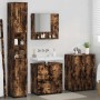 Juego de muebles de baño 4 pcs Roble ahumado 61 x 35 x 64 cm