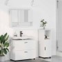 Juego de muebles de baño 3 pcs Blanco 76.5 x 35 x 64 cm