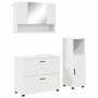 Juego de muebles de baño 3 pcs Blanco 76.5 x 35 x 64 cm