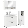 Juego de muebles de baño 3 pcs Blanco 76.5 x 35 x 64 cm