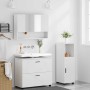 Juego de muebles de baño 3 pcs Blanco 76.5 x 35 x 64 cm