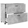 Juego de muebles de baño 3 pcs Gris hormigón 76.5 x 35 x 64 cm